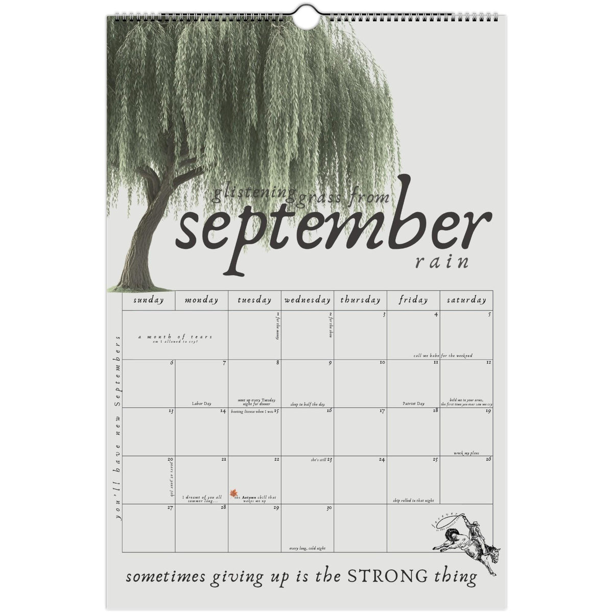 2026 Lyrical Wall Calendar — Fan-Made Eras Edition — photo 2
