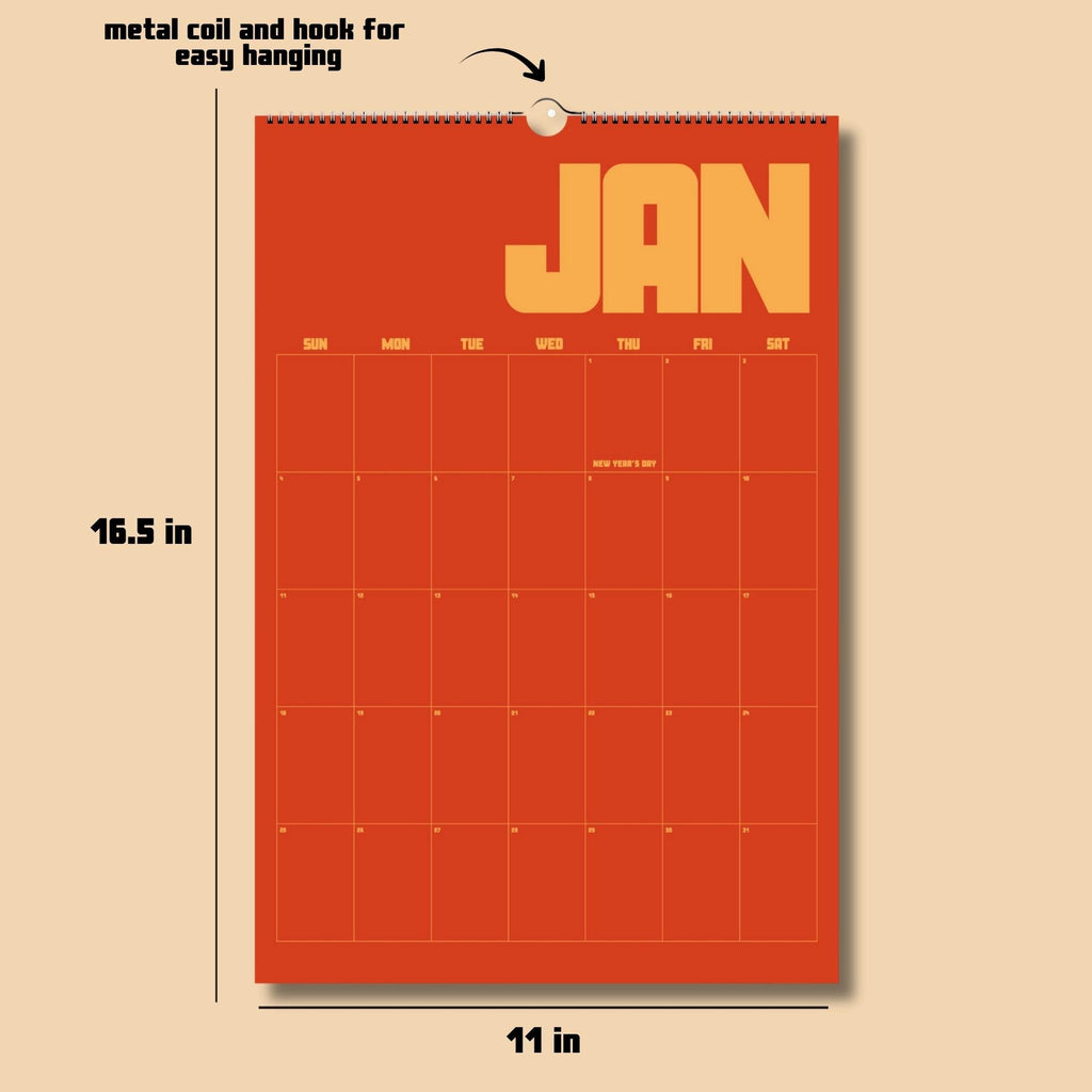 2026 Retro Wall Calendar — Modern Vintage — photo 3