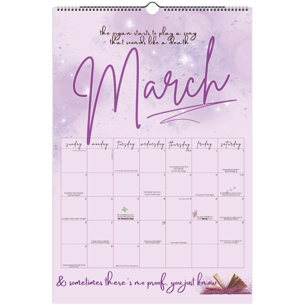 2026 Lyrical Wall Calendar — Fan-Made Eras Edition — photo 8